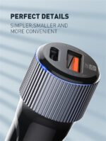 36W Dual USB Ports Fast Car charger with type-c to c cable|C510Q - Image 10