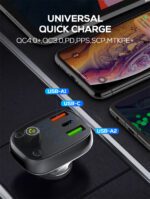 ⁦مشغل اف ام و بلوتوث لدنيو C704Q بمنفذين يو اس بي + منفذ تايب سي⁩ - الصورة ⁦2⁩