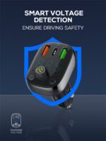 ⁦مشغل اف ام و بلوتوث لدنيو C704Q بمنفذين يو اس بي + منفذ تايب سي⁩ - الصورة ⁦4⁩