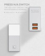 Charger with Powerbank PA606 2xUSB Quick Charge 5200mAh + Micro USB cable - Image 3