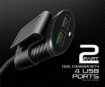 LDNIO Car Charger C502 Fast charge (5.1A) with 4 Ports USB With Extension Cable - Image 7