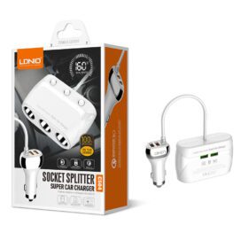 C504 2 USB QC3.0 3 Socket Adapter Car Charger 36W