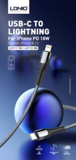 ⁦LC111 لدنيو |كابل شحن 30وات نوع تايب سي الى لايتينج USB-C TO LIGHTNING⁩ - الصورة ⁦3⁩