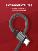 ⁦LS442 لدنيو | كابل شحن يو اس بي إلى تايب سي  بطول 2 متر⁩ - الصورة ⁦4⁩