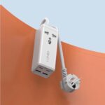 ⁦SC1418 محول شاحن متعدد الوظائف -منافذ USB، النوع C، ومقبس تمديد 2متر.⁩ - الصورة ⁦3⁩