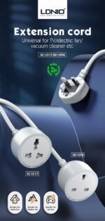 SC1017- 1 AC Outlet Universal Extension Power Socket - Image 2