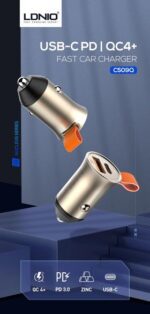 C509Q PD + QC4.0 30W Fast Car Charger With  Micro Cable - Image 3