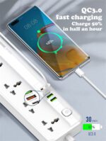 SC5415 LDNIO 20W PD 5 Universal Outlets With 4 USB Extension Socket PD 20W Fast Charging Power Strips - Image 8