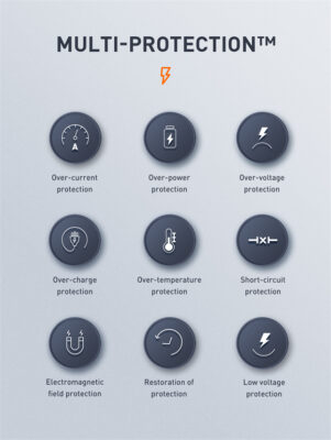 ⁦بنك طاقة بشاشة عرض رقمية LED فائق النحافة 10000 مللي أمبير في الساعة PQ10⁩ - الصورة ⁦10⁩