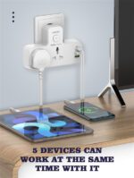 ⁦SC2311 مشترك مع مصباح ليلي مع منفذ USB-C  (20 وات) وفتحتين USB للشحن السريع⁩ - الصورة ⁦4⁩