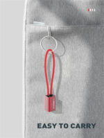 LC98 Ldnio Portable Charge And Sync Lightning Cable 25CM With Keychain - Red - Image 3