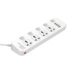 SC4408 | 4 AC Outlets Universal Power Strip Overload Protector Electric Extension - Image 2