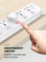 SC4408 | 4 AC Outlets Universal Power Strip Overload Protector Electric Extension - Image 5