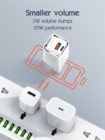 A2317C - Wall charger 30W PD/QC Fast Charger with Type-C Cable - Image 8