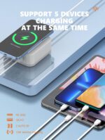 ⁦AW004-شاحن ديسك توب لدنيو لاسلكي15وات، 4 منافذ للشحن السريع 32وات⁩ - الصورة ⁦4⁩