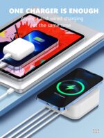 ⁦AW004-شاحن ديسك توب لدنيو لاسلكي15وات، 4 منافذ للشحن السريع 32وات⁩ - الصورة ⁦8⁩