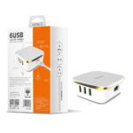 A6704 -35W Desktop High Power Fast Charging Home Charger 6 USB Ports Quick charge