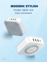 ⁦AW004-شاحن ديسك توب لدنيو لاسلكي15وات، 4 منافذ للشحن السريع 32وات⁩ - الصورة ⁦9⁩