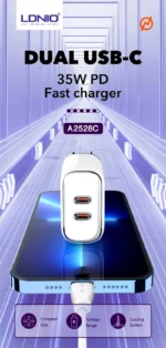 A2528C | 35W Dual USB-C Fast Charger - Image 3