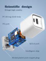 A2318C - Wall Charger 20W PD+QC Fast with Type-c to Lightning Cable - Image 8