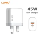 A2526C LDNIO| 45W Dual USB QC4.0 Super Fast Charger with cable type-C