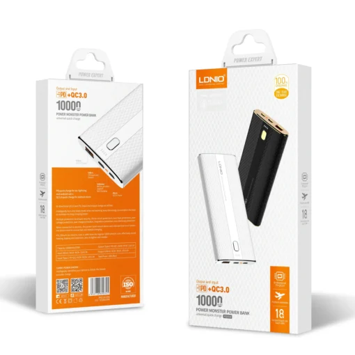 PQ1010 10000mAh Power Bank With PD Port + QC3.0 18W Super Dast Charging Station - Image 14