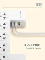 SC5309 LDNIO Management Power Strip Box 5 Socket 3 USB EU Plug Universal Adapter - Image 13