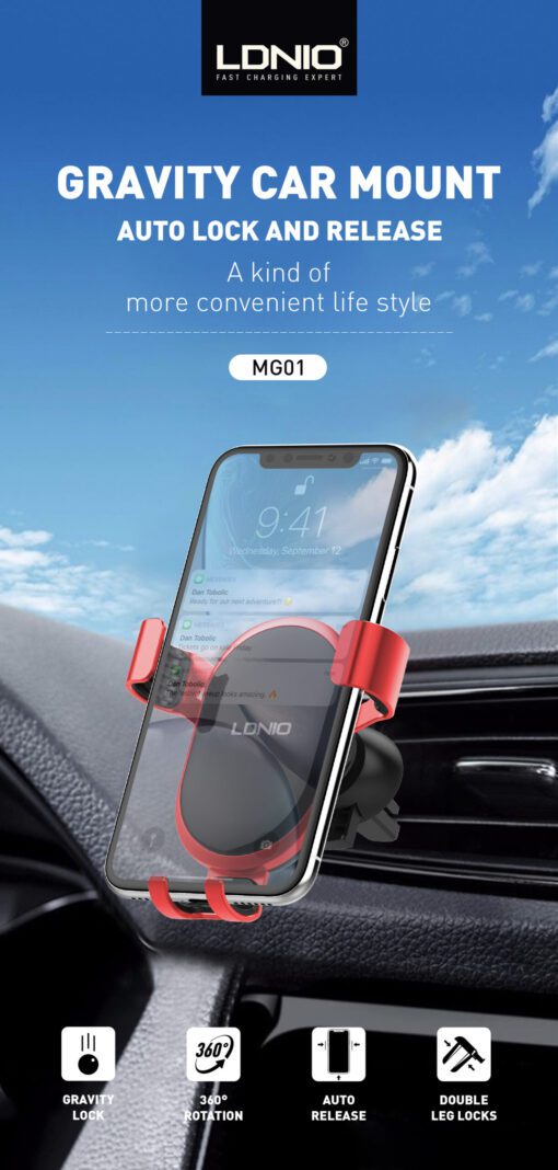 MG01 | Universal 360° Rotation Car Phone Holder | Color Black - Image 4