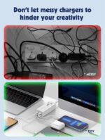 ⁦SC1418 محول شاحن متعدد الوظائف -منافذ USB، النوع C، ومقبس تمديد 2متر.⁩ - الصورة ⁦9⁩