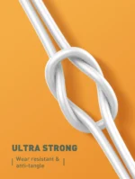 ⁦LC122-C لدنيو كابل شحن سريع من النوع C إلى النوع C بطول 2 متر 65 وات أبيض⁩ - الصورة ⁦6⁩