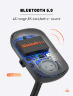 C705Q LDNIO | 45W Car charger bluetooth 5.0 player with USB To lightning Cable - Image 4