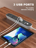 SC3301 LDNIO | 3 AC Outlets Universal Power Strip 3 Port + 3 USB - Image 5