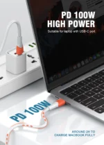 LC601C LDNIO | 100w Super Fast Charging USB C to Type C Charging Data Cable 48Gbps Date Transfer Thunderbolt USB C Cable - Image 5