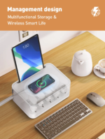 SN5310W LDNIO|15W Wireless Smart Power Strip 2 M Cord Extension Socket with PD/QC/AUTO-ID ports - Image 5