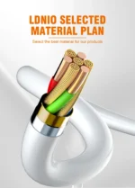 LC601C LDNIO | 100w Super Fast Charging USB C to Type C Charging Data Cable 48Gbps Date Transfer Thunderbolt USB C Cable - Image 7