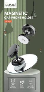 ⁦MG08 لدنيو | حامل تليفون للعربية او المكتب مغناطيسي قابل للدوران بزاوية 360 درجة⁩ - الصورة ⁦3⁩