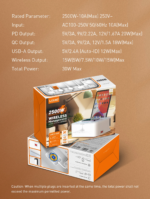 SN5310W LDNIO|15W Wireless Smart Power Strip 2 M Cord Extension Socket with PD/QC/AUTO-ID ports - Image 9