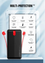 PQ13 LDNIO | 10000mAh Power Bank with Built-in Cables - 22.5W MAX | White - Image 7