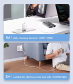 ⁦LC902C | كابل  من النوع C إلى النوع C بطول 2 متر و 65 وات قوي ومتين⁩ - الصورة ⁦8⁩