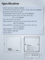 ⁦Q605 | لدنيو | محطة شحن مكتبية متعددة المنافذ بقدرة 120واط⁩ - الصورة ⁦10⁩