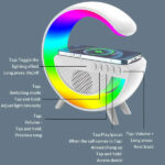 ⁦أباجورة 3*1 متعددة الاستخدامات أباجورة و شاحن وايرليس و مكبر صوت بلوثوت⁩ - الصورة ⁦20⁩