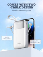 PQ30 | LDNIO 30000mAh Power Bank built-in dual cable 22.5w Fast charging - Image 10