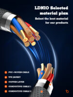 LC441i |LDNIO Original 30W Fast Charging PD QC Usb Data Type C To lightning  Charger Cable For iPhone 1M - Image 5