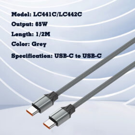 LC441C | LDNIO Cable 65W Type-C to Type-C Cable support PD and AC Fast Charging For Mobile Phone 1M - Image 9