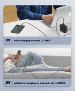 LC441C | LDNIO Cable 65W Type-C to Type-C Cable support PD and AC Fast Charging For Mobile Phone 1M - Image 8