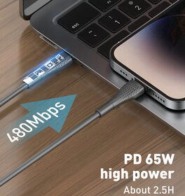 LC671C | LDNIO 65W Type-C to Type-C Cable Support PD and QC - Image 5