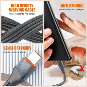 LC631C | LDNIO 65W type C to C 1M Fast Charging Data Cable for 15 Pro Max &Samsung - Image 5