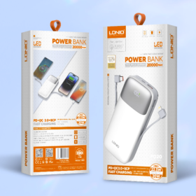 PQ20 | LDNIO 20000mAh Power Bank built-in dual cable 22.5w Fast charging - Image 12
