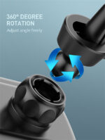 ⁦MG10 | حامل الهاتف الدوار بـ360درجةمقاوم للجاذبية قفل وفتح تلقائي لتعليق الموبايل بالسيارة – لون احمر⁩ - الصورة ⁦7⁩