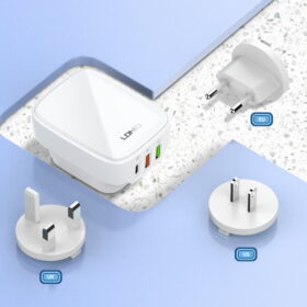 ⁦Q334| شاحن منزلي بمخرجين يو اس بي و تايب سي سريع بقوة 32وات مع كبل تايب سي تايب سي⁩ - الصورة ⁦4⁩